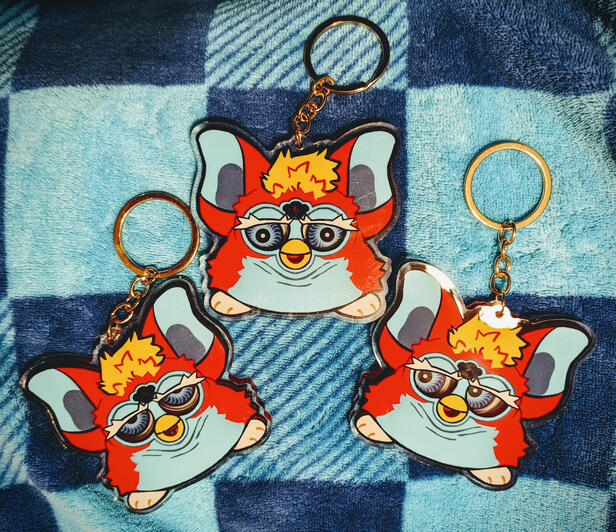 Furby Shaker Keychains